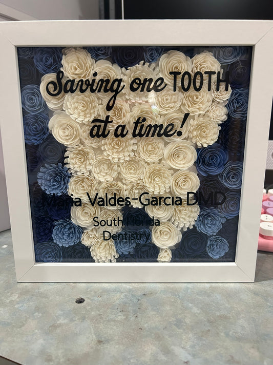 Personalized Paper Flower Shadow Box
