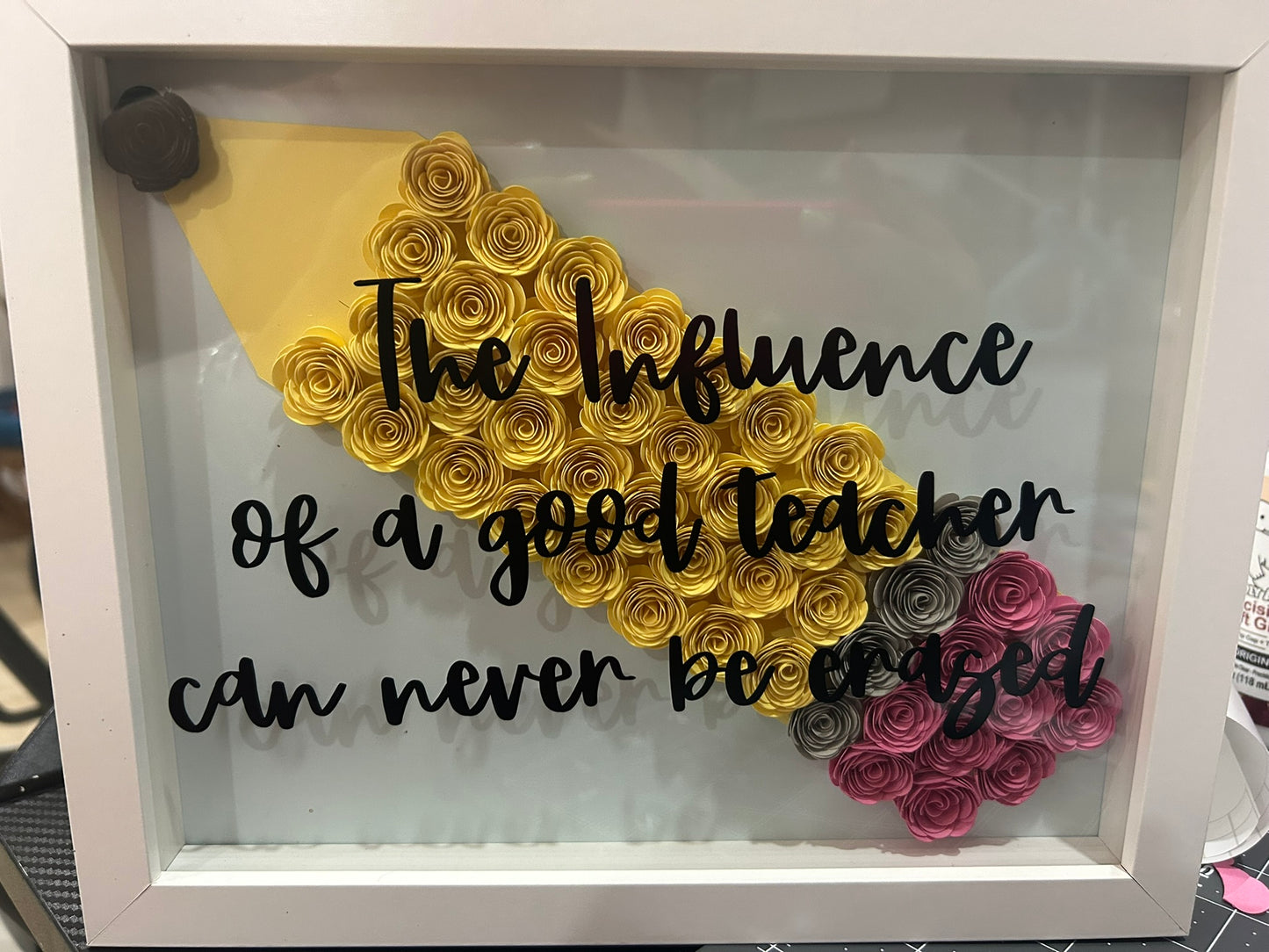 Personalized Paper Flower Shadow Box