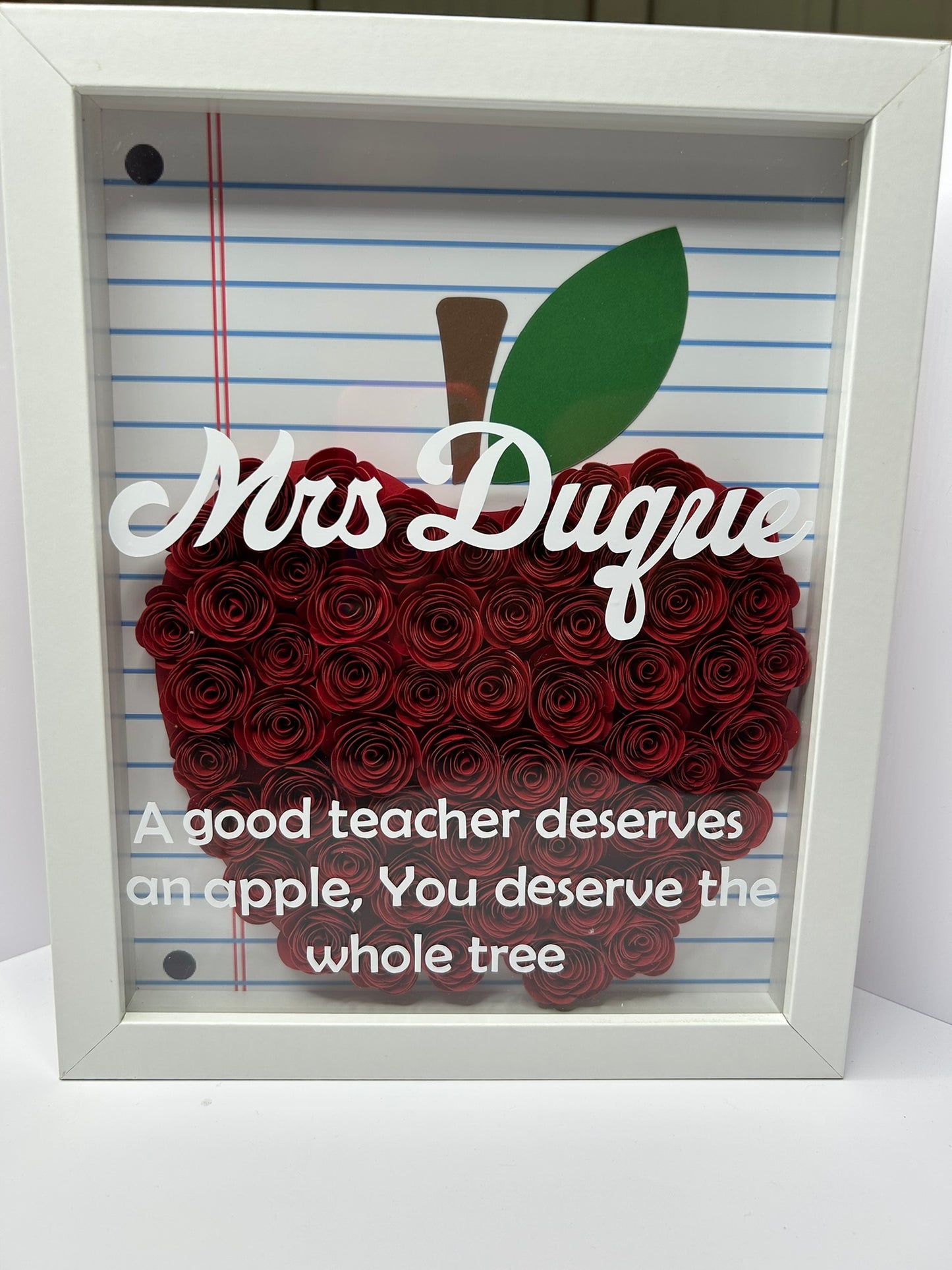 Personalized Paper Flower Shadow Box
