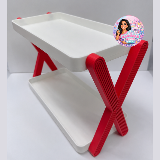 Modern Two Tier X Display Stand